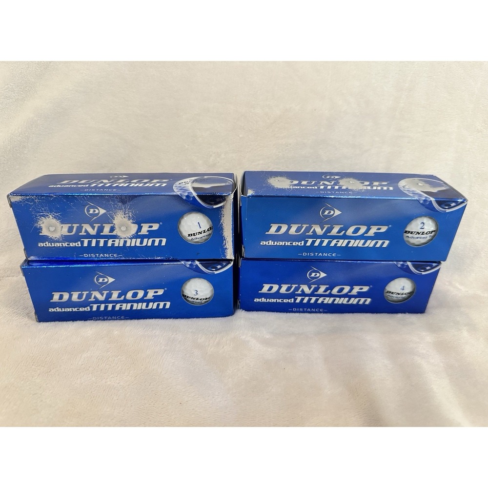Dunlop advanced Titanium Distance Golf Balls 4 Packs (3 Balls Each)